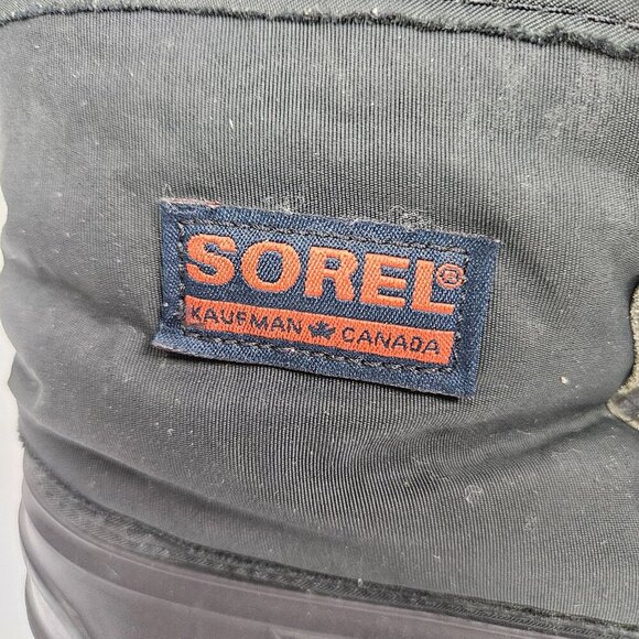 SOREL Kaufman Canada Black Faux Fur Accent Lace Up Duck Boot 8 - Picture 3 of 13